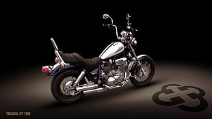 gray and black cruiser motorcycle, Yamaha, Yamaha XV1100, motorcycle HD wallpaper