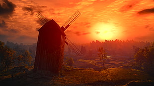 brown windmill, The Witcher 3: Wild Hunt, video games