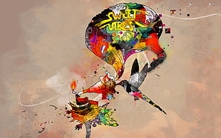 Sweet Vibes digital art, birds, digital art, abstract, psychedelic HD wallpaper
