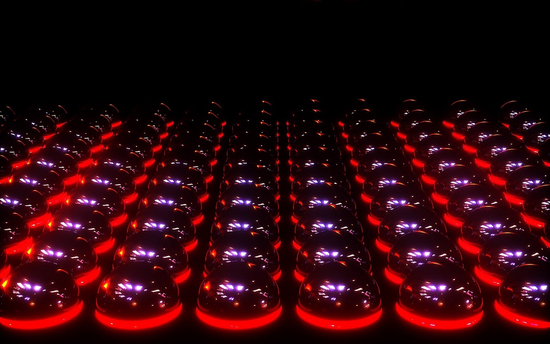 round red-and-black lights digital wallpaper