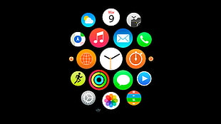 Apple watch interface, Apple Inc., Apple Watch, technology, simple