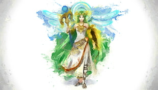 fairy holding wand painting, Super Smash Brothers