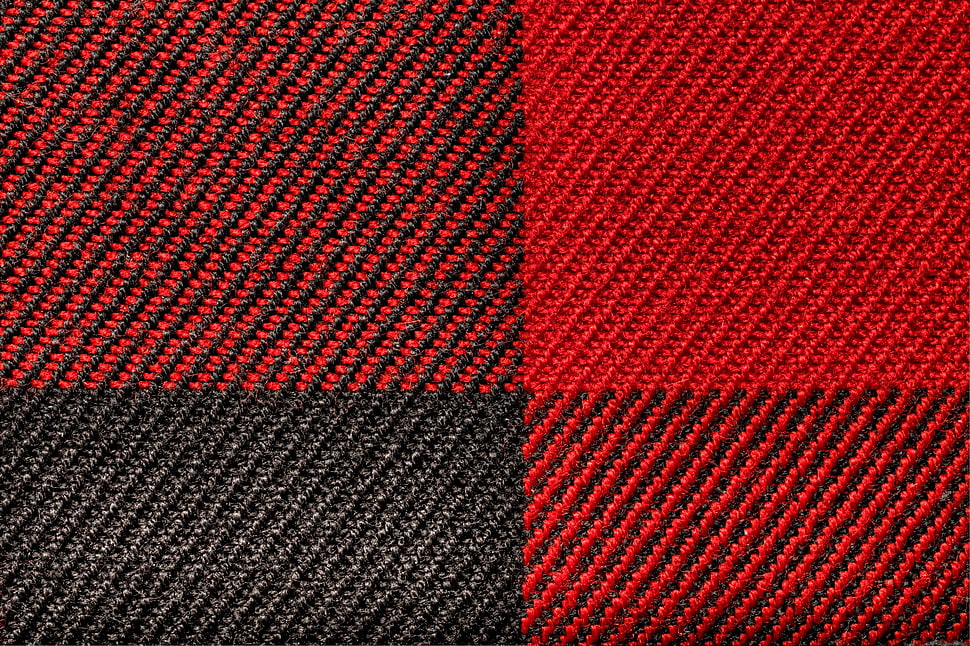 red and black knitted textile HD wallpaper