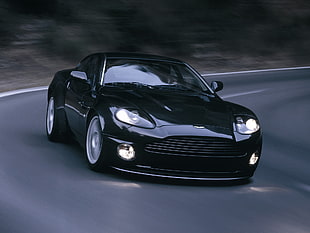 black Aston Martin DB9 HD wallpaper