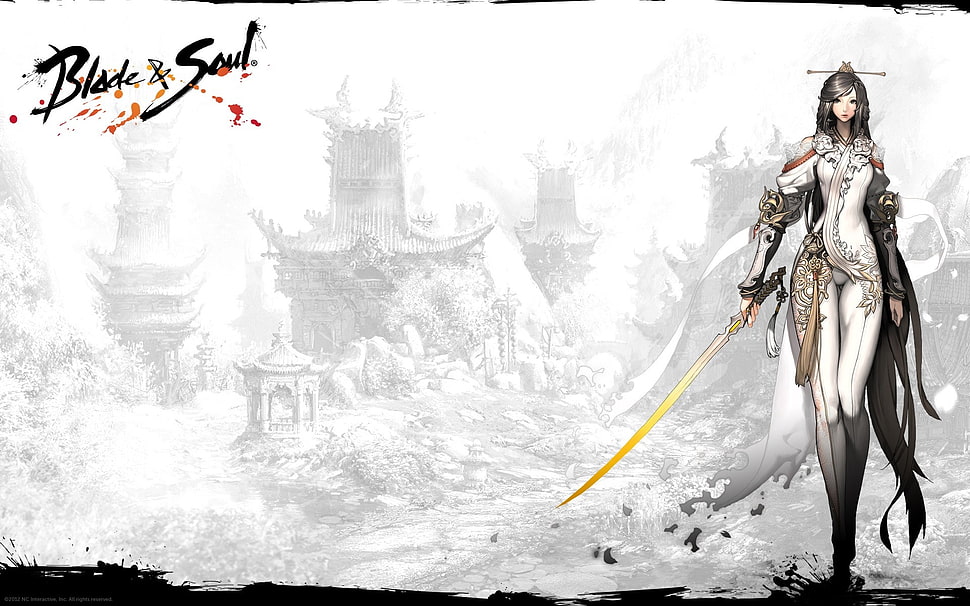 Blade & Soul digital wallpaper, Blade & Soul, anime girls, sword, fantasy girl HD wallpaper