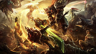 armored game character digital wallpaper, League of Legends