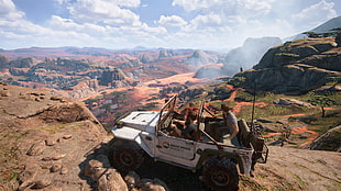 white off-road vehicle, Uncharted 4: A Thief's End, uncharted , PlayStation 4