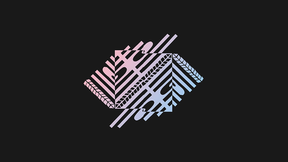 pink and gray logo HD wallpaper