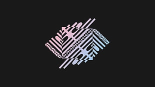 pink and gray logo