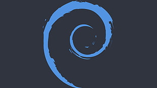 black and blue spiral digital wallpaper, Free Software, GNU, Linux, Debian