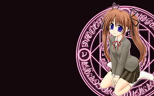 brown haired anime character HD wallpaper