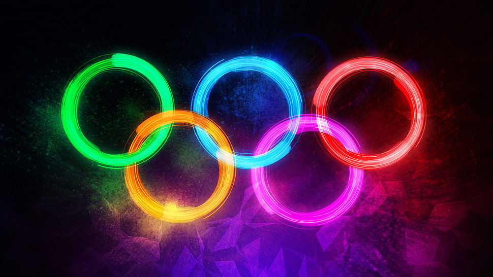 Olympics logo illustration, olympic, bright, colourfull, circle HD wallpaper