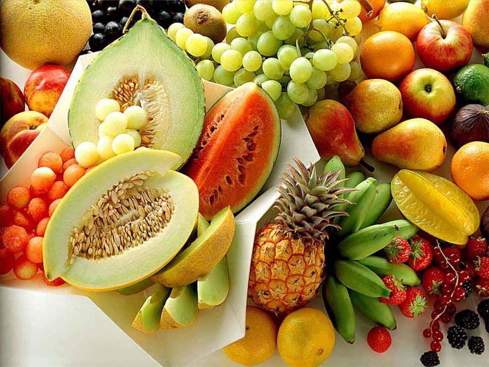 bunch of fruits HD wallpaper