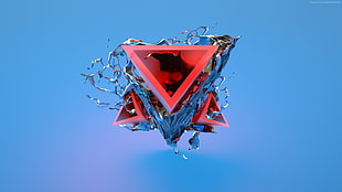 photography of red triangle wallpaper