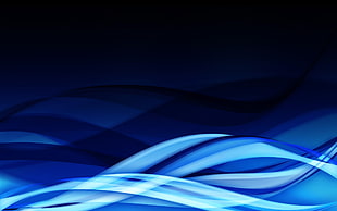 blue and white waves wallpaper, vector, abstract, blue, lines