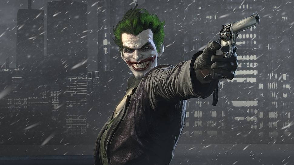 The Joker wallpaper, Batman: Arkham Origins, Joker, video games, .44 Magnum HD wallpaper