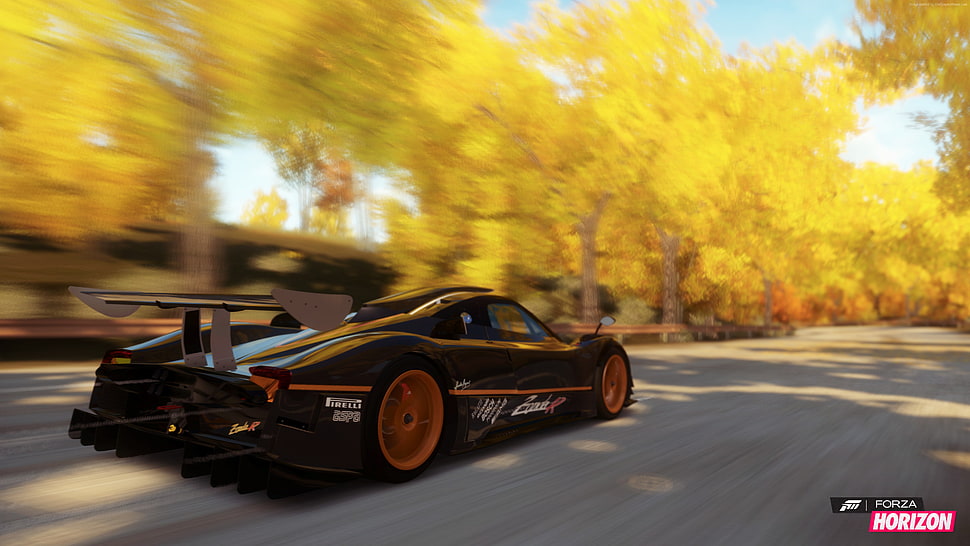 photograph of black Forza Horizon HD wallpaper