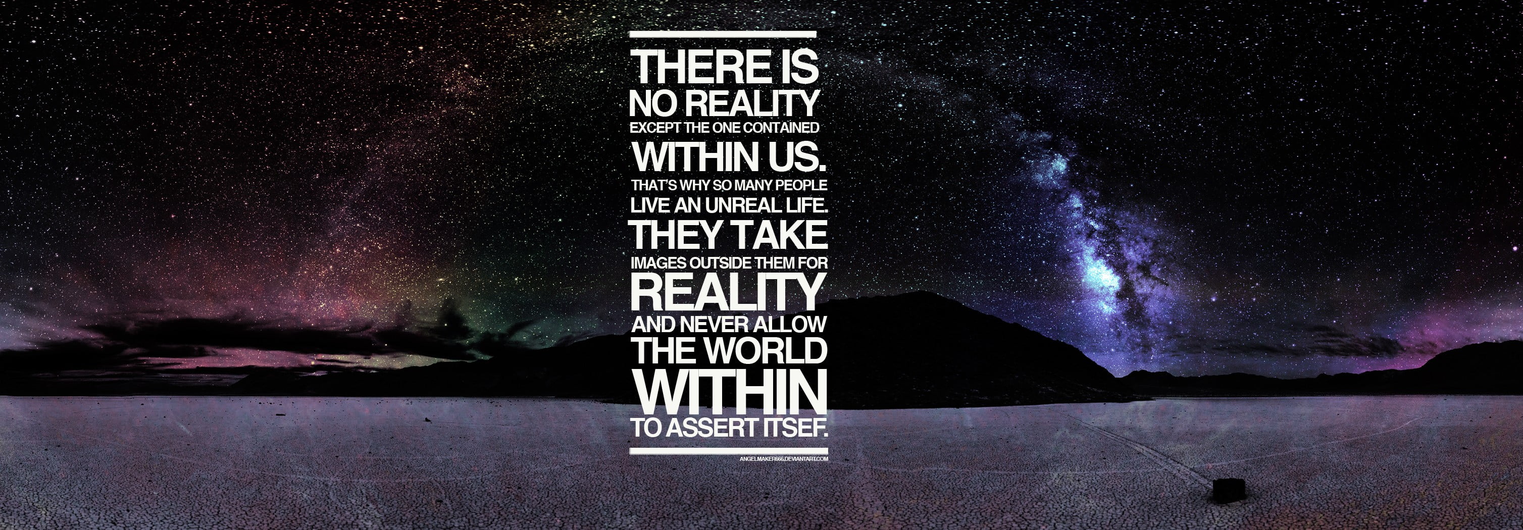 There is No Reality within us text, space, typography