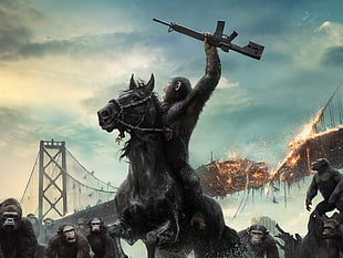 planet of the apes illustration HD wallpaper
