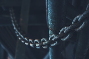 gray steel chain, Chain, Metal, Close-up