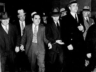 men's gray suit jacket, mobs, gangsters, Al Capone HD wallpaper