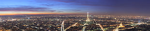 Eiffel tower, city, Paris, triple screen HD wallpaper