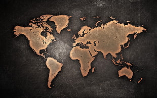 world map ilustration HD wallpaper