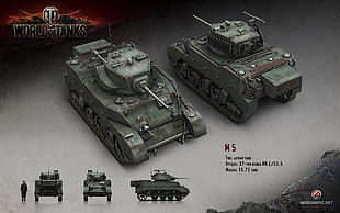 Word of Tanks M5 game application, World of Tanks, tank, wargaming, M5 Stuart