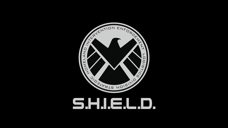 Marvel Comics SHIELD logo, S.H.I.E.L.D., Marvel Comics, comic books, simple background HD wallpaper