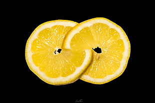 two lemon lime slice