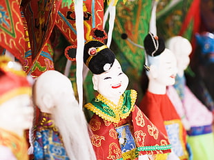 close-up photo of an Asian figurine