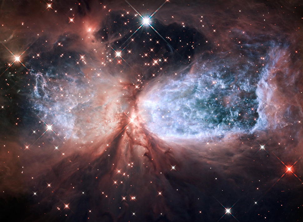 clouds and stars digital wallpaper, stars, space HD wallpaper