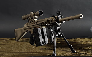 black hunting rifle
