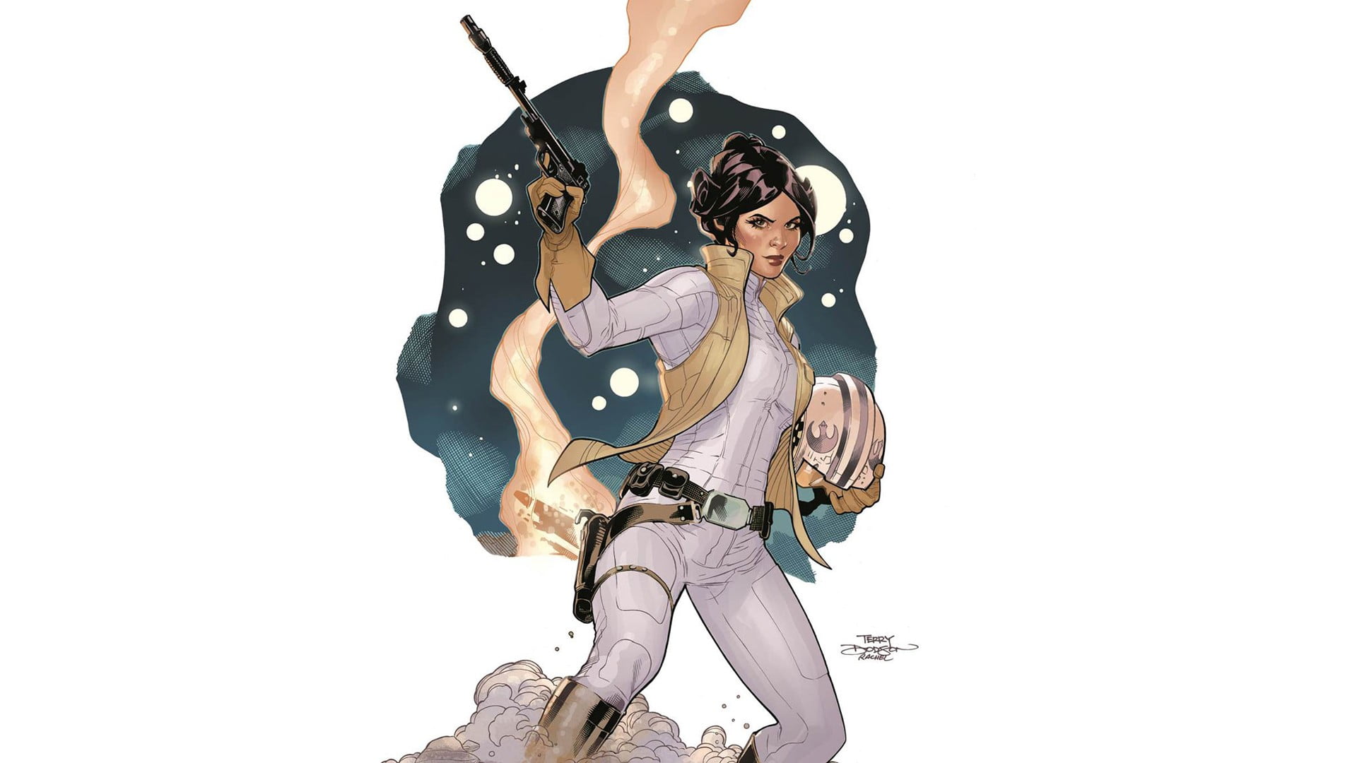 Star Wars Princess Lea illustration, Terry Dodson, Rachel Dodson, Star Wars, Princess Leia