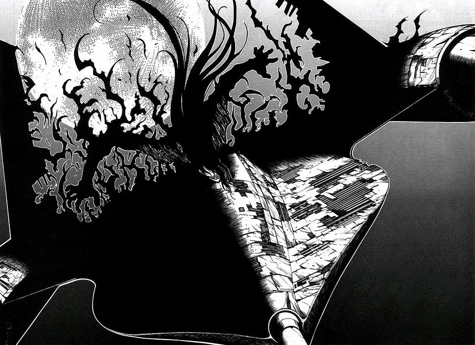 gray monster illustration, Alucard, Hellsing, vampires, Moon HD wallpaper