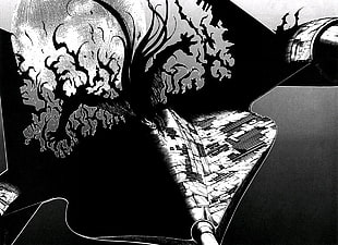 gray monster illustration, Alucard, Hellsing, vampires, Moon