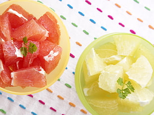 sliced of pomelo and citrus