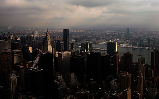 gray skyscraper, New York City, USA, city, cityscape