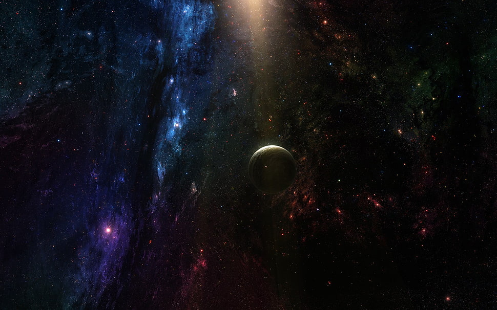galaxy and planet digital wallpaper, space HD wallpaper