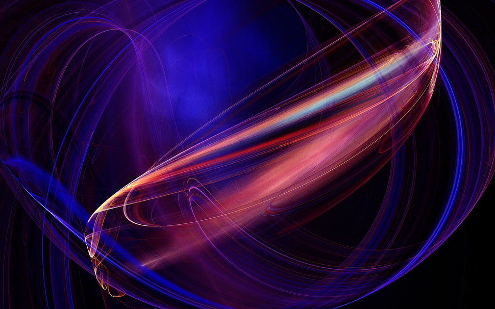 blue, purple, and maroon lights HD wallpaper