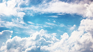 white clouds and white sky, clouds, sky HD wallpaper