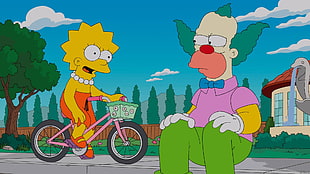 Simpson cartoon wallpaper, The Simpsons, Lisa Simpson, clowns HD wallpaper