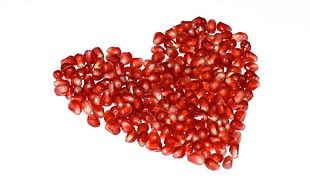 heart shaped red beans