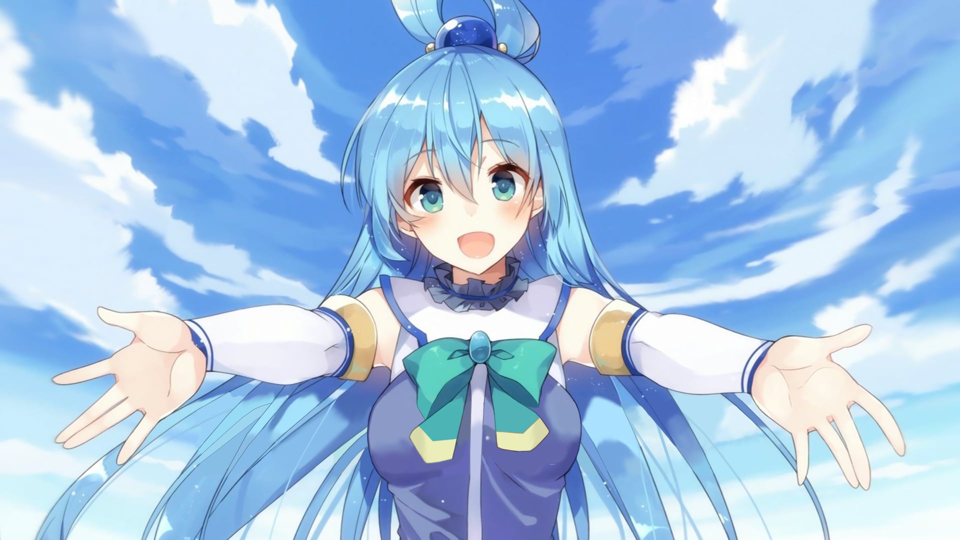 Blue haired female anime character, MyAnimeList Imgur KonoSuba