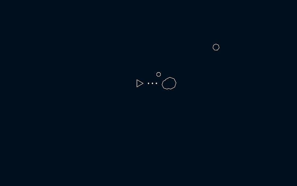 white text, asteroids HD wallpaper