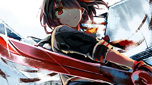man holding sword digital artwork, Kill la Kill, Matoi Ryuuko HD wallpaper