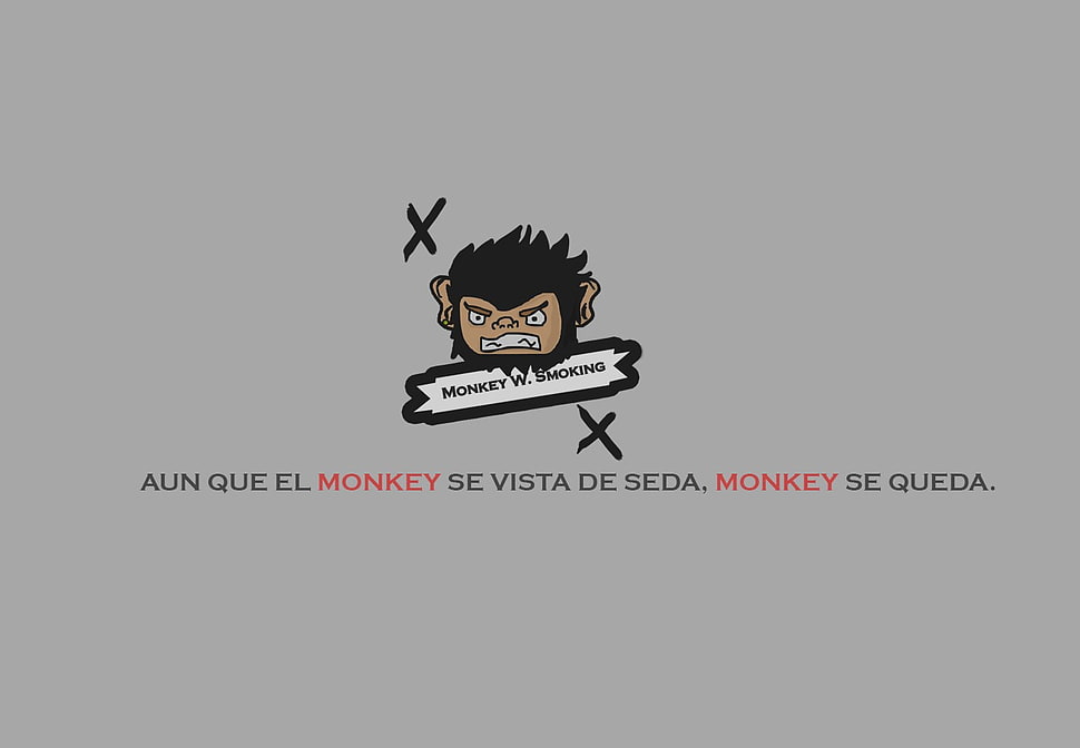 black and white printed paper, monkey, humor, pixel art, creativity HD wallpaper