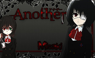 black and red Chicago Bulls jersey, Another, Misaki Mei, anime HD wallpaper