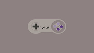 SNES game controller illustration, Super Nintendo