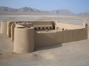 brown sand wall, Iran